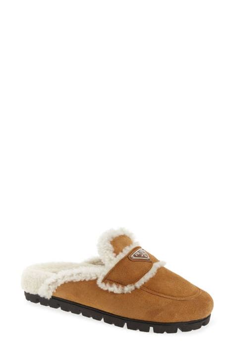 prada womens slippers|fuzzy prada slippers.